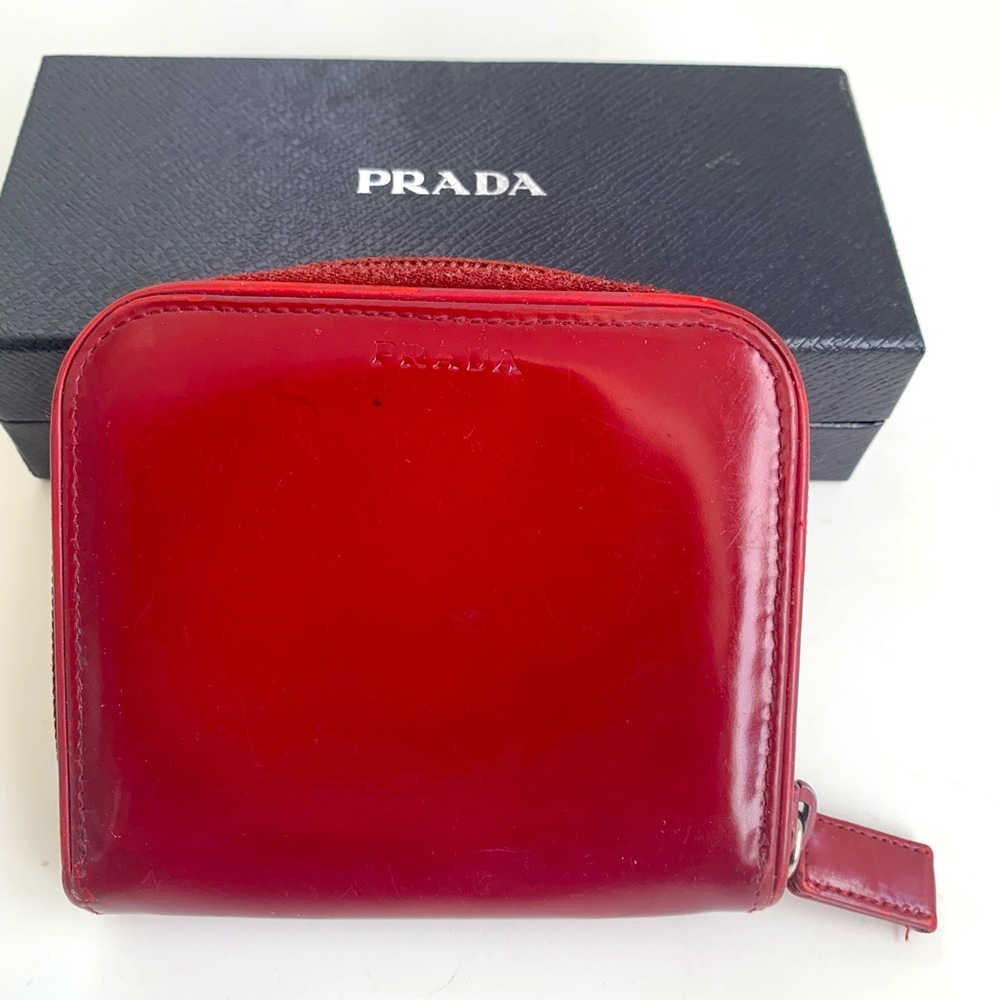 Preloved Authentic Prada Wallet Red - image 1